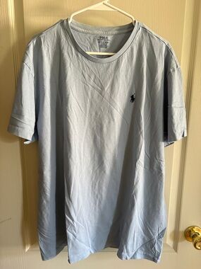 Polo by Ralph Lauren Pale Blue Crewneck Tee with Navy Pony